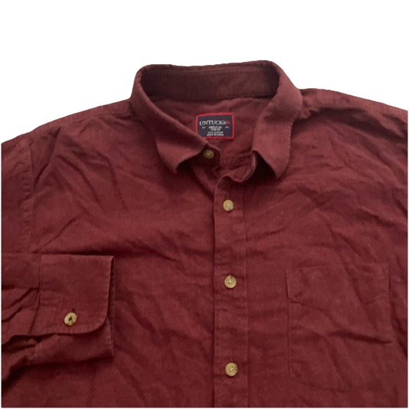UNTUCKit Other - UNTUCKit Shirt Mens Medium Maroon Long Sleeve Slim Fit Cotton Casual.